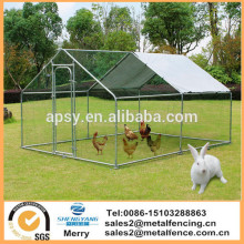 4mx4m walk-in chain link chicken run coop. Poultry aviary dog cage